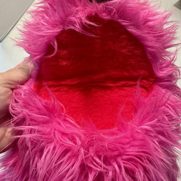 VTG Handmade Pink Fuzzy Hand Puppet Cuddly Critter Puppet 35 Inches By Cheryl - Picture 9 of 16